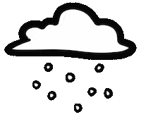 Sun Rain Sticker by haenaillust