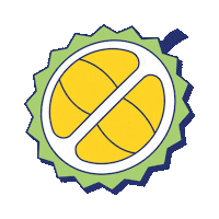Malaysia Durian Sticker by Loka Made