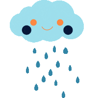 Sad Rain Sticker by Lilian Office Support