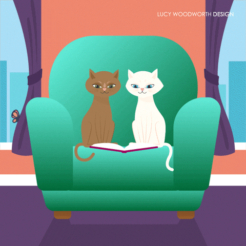 Illustration Cats GIF by Lucy Woodworth Design