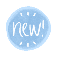 Happy Light Blue Sticker by K. Hall Studio