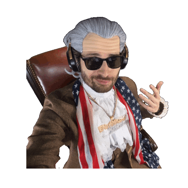 Posing American Sticker