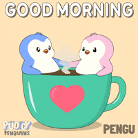 Good Morning Love GIF by Pudgy Penguins