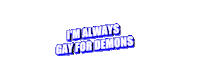 gay demon Sticker by AnimatedText