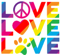 love is love rainbow Sticker by Clive and Bacon