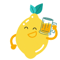 lemonly beer cheers lemon toast Sticker