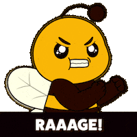 Angry Plan B Sticker by Plan Bee Studios