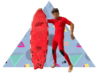 80S Surfing Sticker by Catch Surf