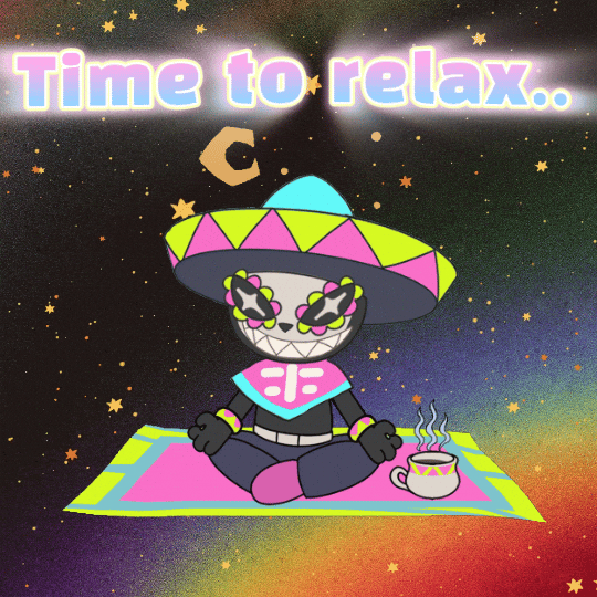 Cat Relax GIF by Party Icons
