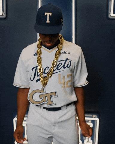Georgia Tech Baseball GIF by Georgia Tech Yellow Jackets