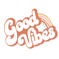 Good Vibes Rainbow Sticker by Schoolgirl Style