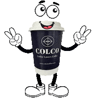 ColcoCoffee coffee cup cup of joe love coffee peace love Sticker