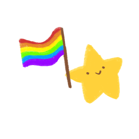 kwibuki giphyupload star gay pride Sticker