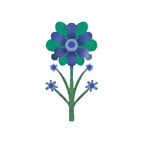 Emilia-Escalante giphygifmaker flowerpower cuteflower blueflower Sticker