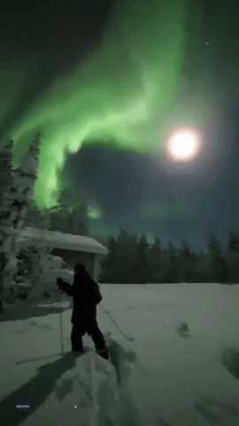 Northern Lights Put on Spectacular Show for Video Creator in Finland