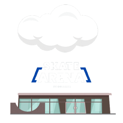 SkateArena giphyupload raining skatepark ramp Sticker