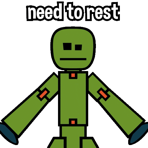 Tired Mental Health Sticker by Stikbot