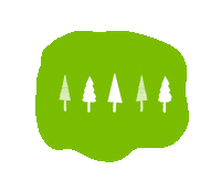 Wald Camping Sticker by Reiseausschnitte