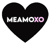 Black Heart Sticker by Meamoxo