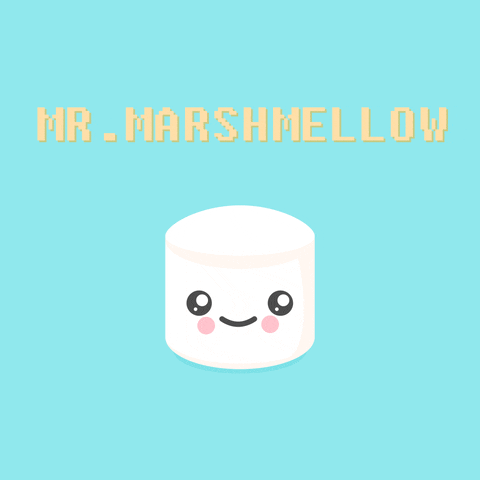 MoonCatRobot giphyupload kawaii marshmallow marshmellow GIF