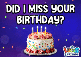 Happy Birthday GIF by Lucas and Friends by RV AppStudios