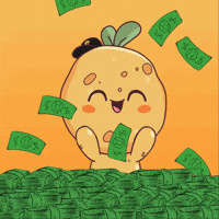 zkVeggies happy cute money cash GIF