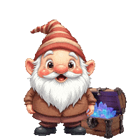 Crystals Cute Gnome Sticker