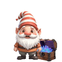 Crystals Cute Gnome Sticker