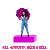 Rock N Roll Sobriety Sticker by The Sober Curator