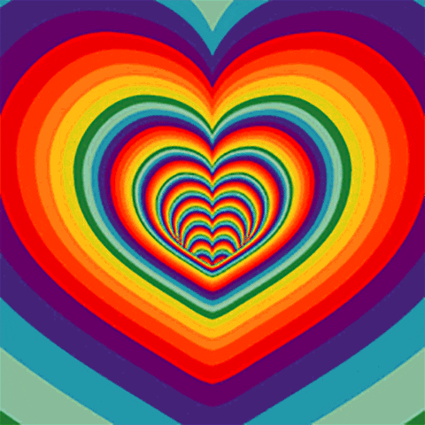Rainbow Heart GIF by Digg