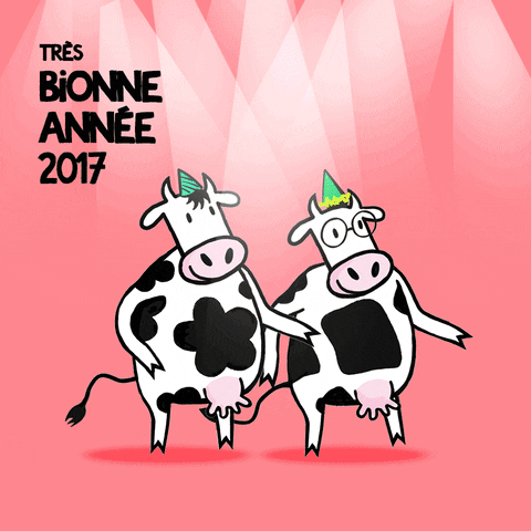 les2vaches giphyupload new year bonne annee GIF