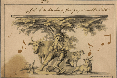 drawing musica GIF by Biblioteca Nacional de España
