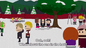 snow swing set GIF by South Park 