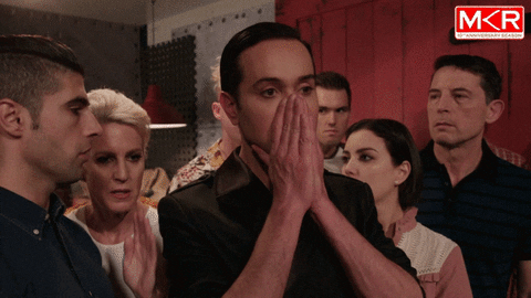 shock omg GIF by My Kitchen Rules