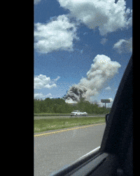 Thick Smoke Rises From Explosion at Missouri Fireworks Warehouse