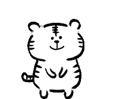 White Tiger Sticker by yoyoyon