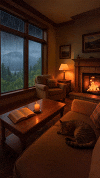 ambiancehometv cat cozy relaxing comfort GIF