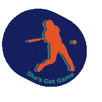 the18thward softball girl sports shes got game girls play sports Sticker