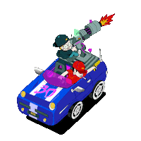 Driving Metal Slug Sticker