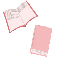 Pink Read Sticker by Eugeniedbart