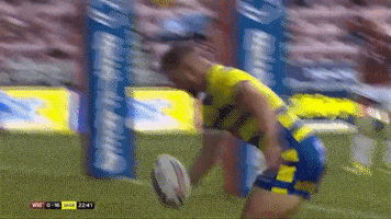 Rugby League Try GIF by Warrington Wolves