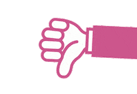 no thank you thumbs down Sticker