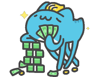 cat money Sticker by Capoo