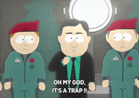 scared men GIF by South Park 