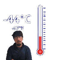 Negative Forty Four Degrees Sticker