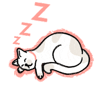 Sleepy Cat Sticker by ManyPets UK