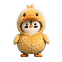 Happy Duck Sticker by ZaddyFi