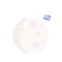 Space Moon Sticker by Cakespace.co