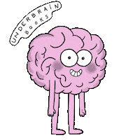 underbrain look brain look at this mira Sticker