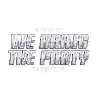 Text gif. Gleaming masculine diamond block letters reading, "Stay home? We bring the party to the polls."